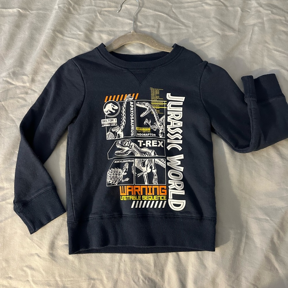 🟢 3/$15 Toddler Navy Blue Jurassic World Sweatshirt
